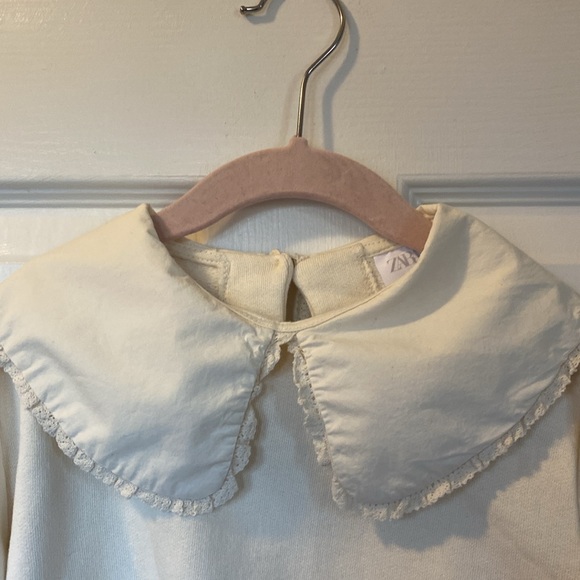 Zara kids sweatshirt cream color size 3-4 toddler - Picture 6 of 6